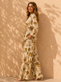 Vintage Floral Belted Co-Ord Set