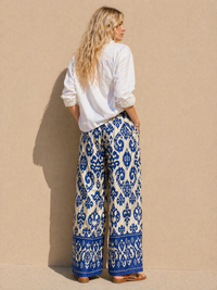 Ikat Fusion Wide-Leg Palazzos