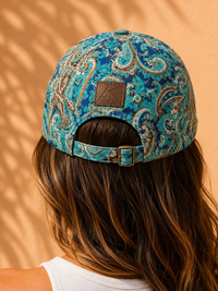 AK Designs Paisley Printed Cotton Baseball Cap