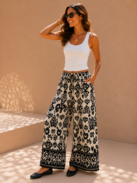 Nomad Wanderer Monochrome Fluid Palazzo Pants