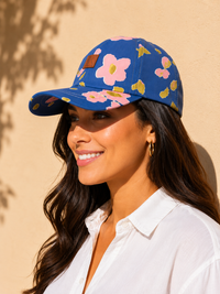 Retro Meadow Floral Unisex Cotton Cap