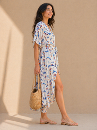 Coastal Twilight Lighthouse Wrap Dress