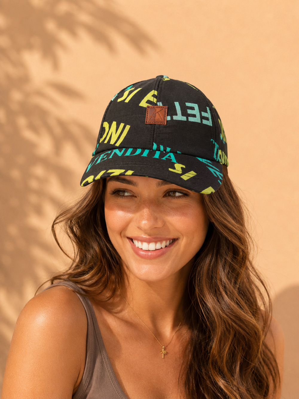 Urban Typographic Graphic Printed Cotton Baseball Cap