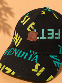 Urban Typographic Graphic Printed Cotton Baseball Cap