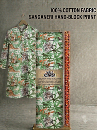 Premium Tropical Safari & Jungle Print Pure Cotton Fabric