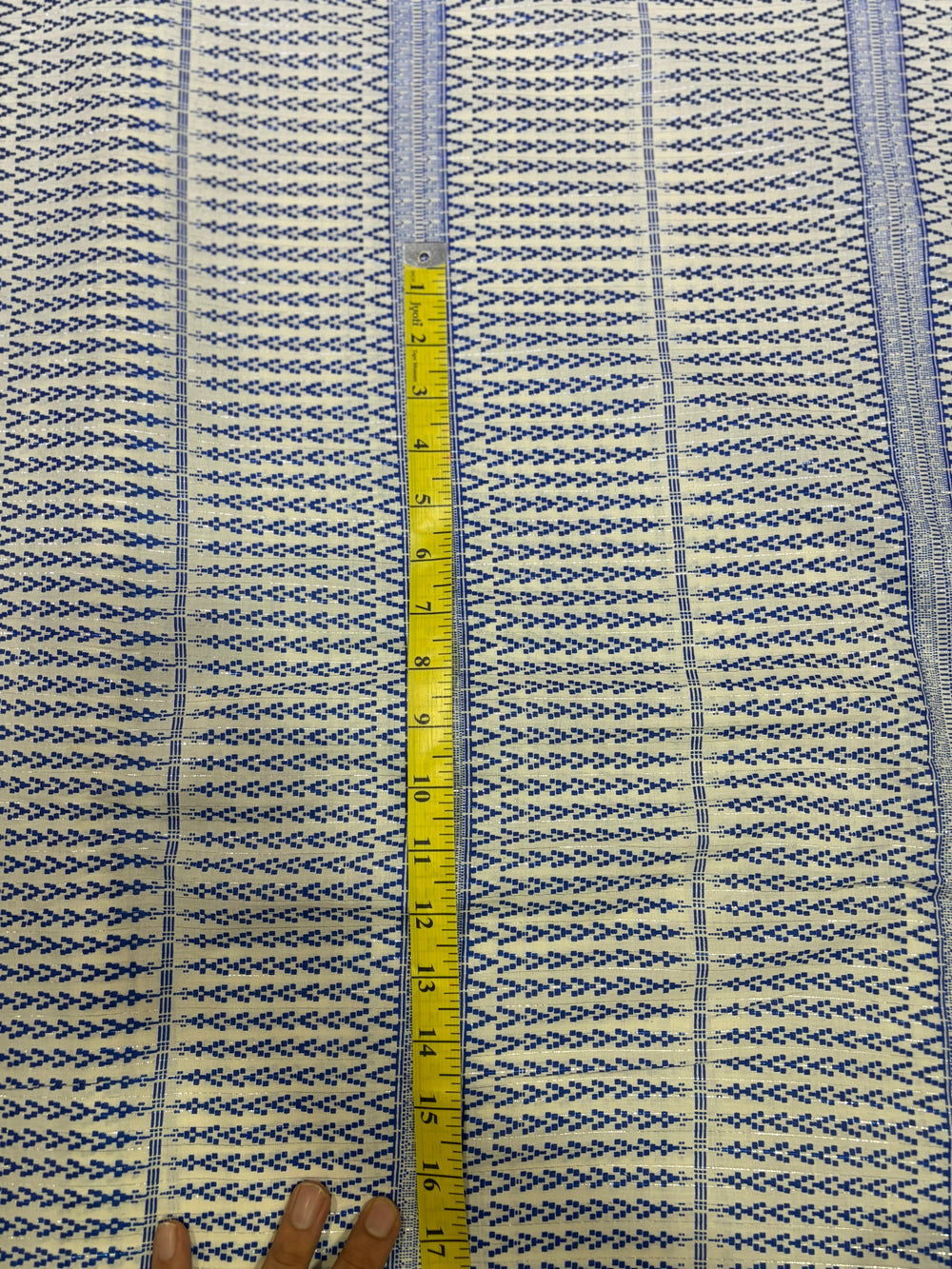 Premium Traditional Geometric Cotton Lurex Fabric
