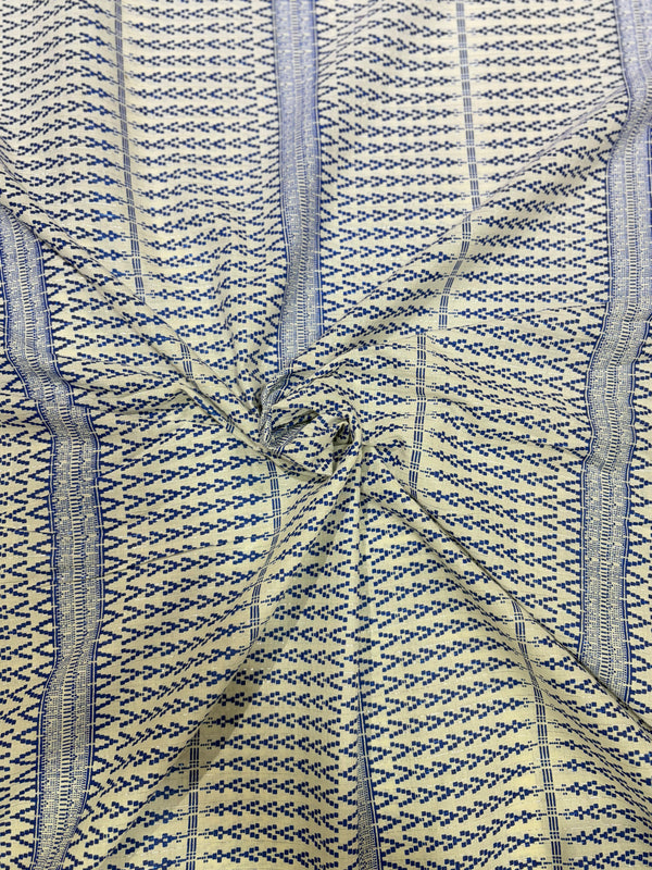 Premium Traditional Geometric Cotton Lurex Fabric