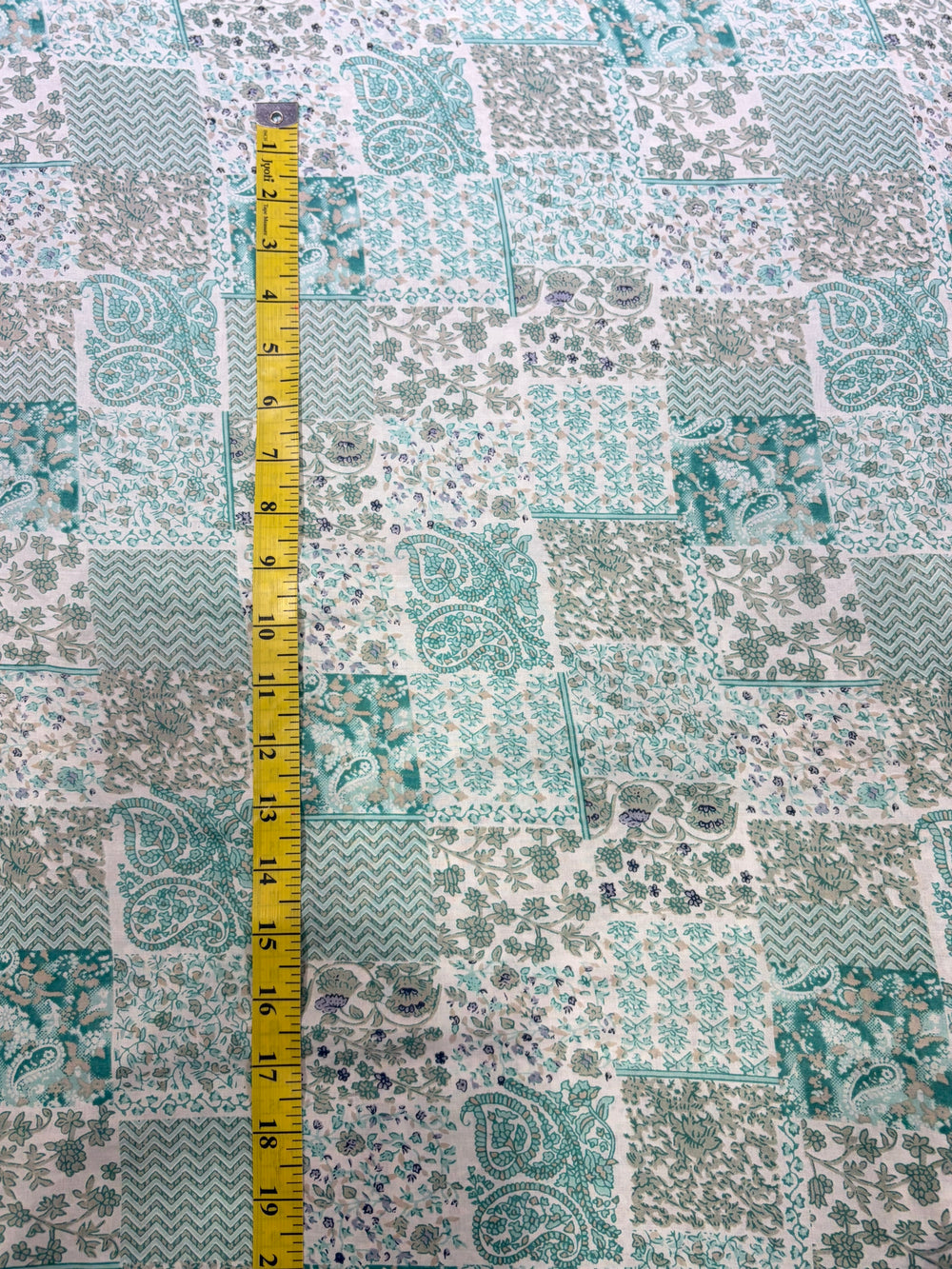Premium Jaipuri Patchwork-Style Floral Cotton Fabric