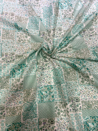 Premium Jaipuri Patchwork-Style Floral Cotton Fabric