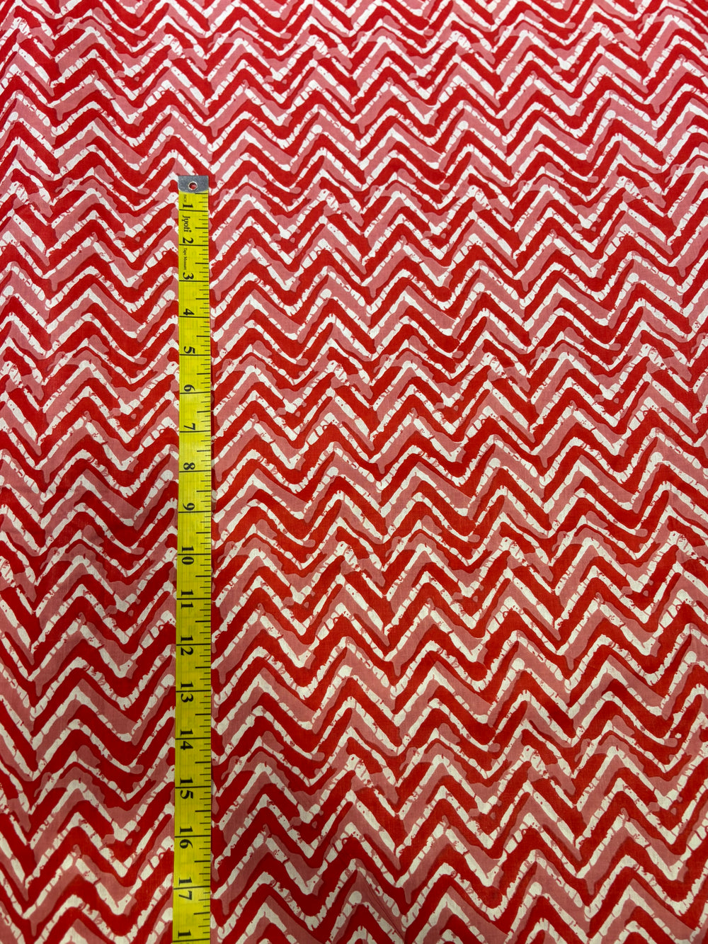 Premium Batik-Inspired Chevron Printed Cotton Fabric