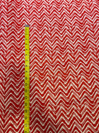 Premium Batik-Inspired Chevron Printed Cotton Fabric