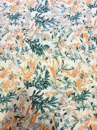 Premium Watercolor Botanical Printed Cotton Fabric