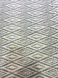 Premium Indigo Geometric Ikats on Metallic Gold Cotton Lurex Fabric