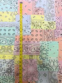 Premium Pastel Bandana Patchwork Printed Cotton Fabric