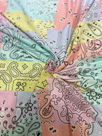 Premium Pastel Bandana Patchwork Printed Cotton Fabric