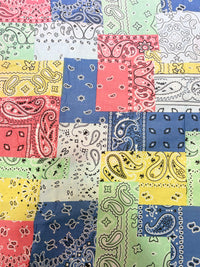 Premium Vibrant Bandana Patchwork Printed Cotton Fabric