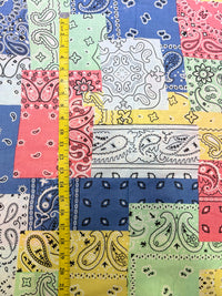 Premium Vibrant Bandana Patchwork Printed Cotton Fabric