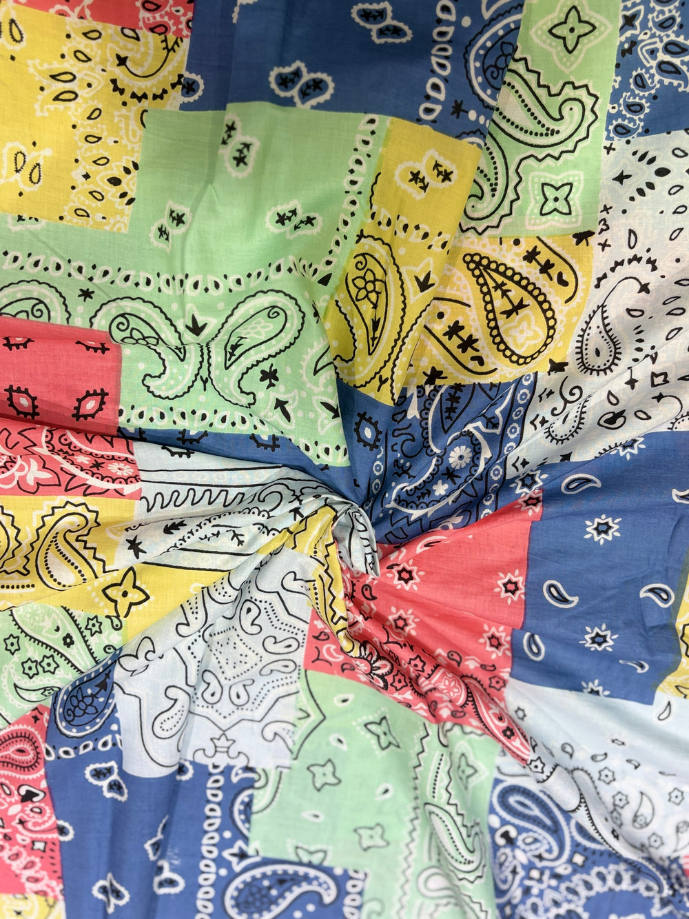 Premium Vibrant Bandana Patchwork Printed Cotton Fabric