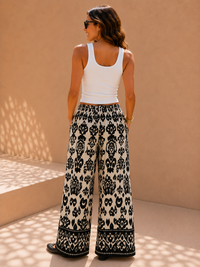 Nomad Wanderer Monochrome Fluid Palazzo Pants