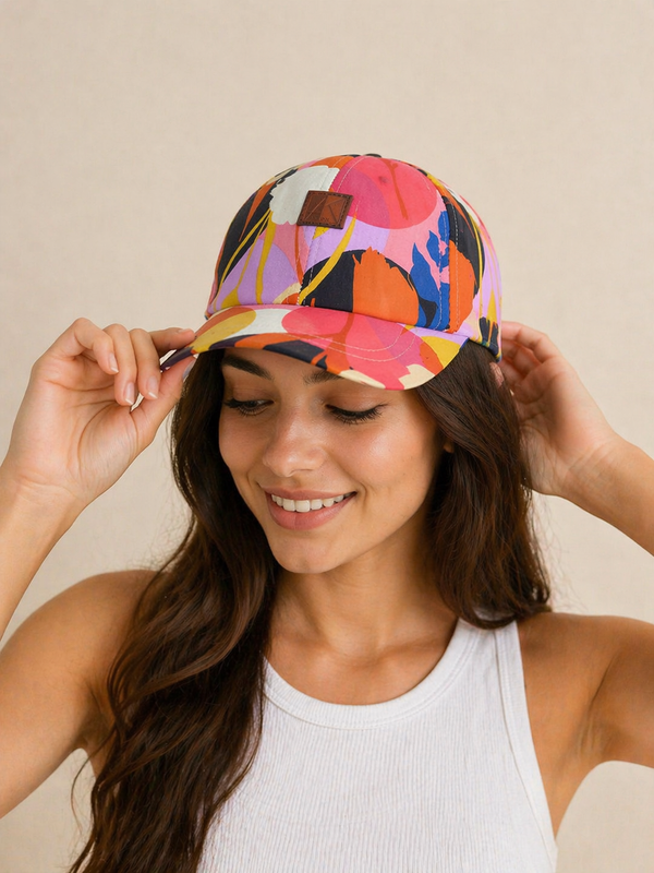 Abstract Botanical Unisex Cotton Cap