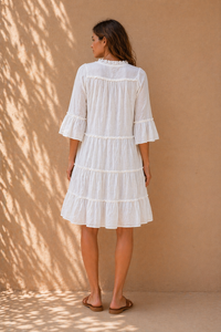 Cloud-Soft Tiered Babydoll Mini Dress