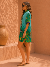 Safari Splendor Leopard Print Long Shirt