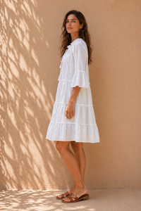 Cloud-Soft Tiered Babydoll Mini Dress