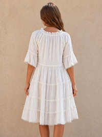 Cloud-Soft Tiered Babydoll Mini Dress