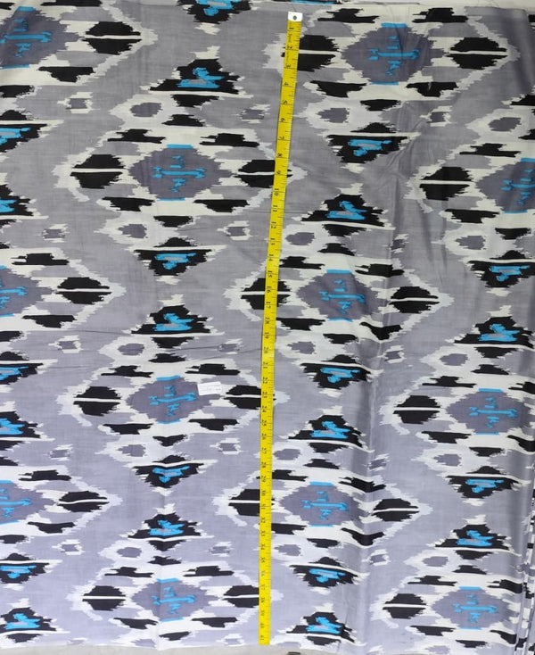 Premium Geometric Ikat Cotton Fabric