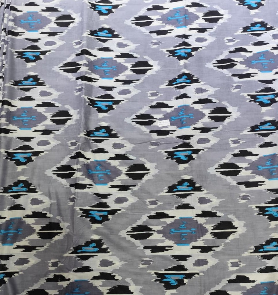 Premium Geometric Ikat Cotton Fabric