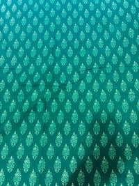 Emerald Green Traditional Paisley Booti Printed Pure Cotton Fabric