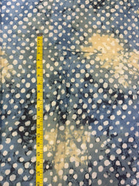 Ocean Blue Batik Bandhani-Inspired Printed Cotton Fabric (44 Inches Width)
