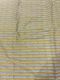 Mustard Yellow & White Chevron Striped Block Printed Cotton Fabric (44 Inches Width)