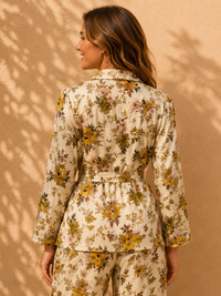Vintage Floral Belted Co-Ord Set